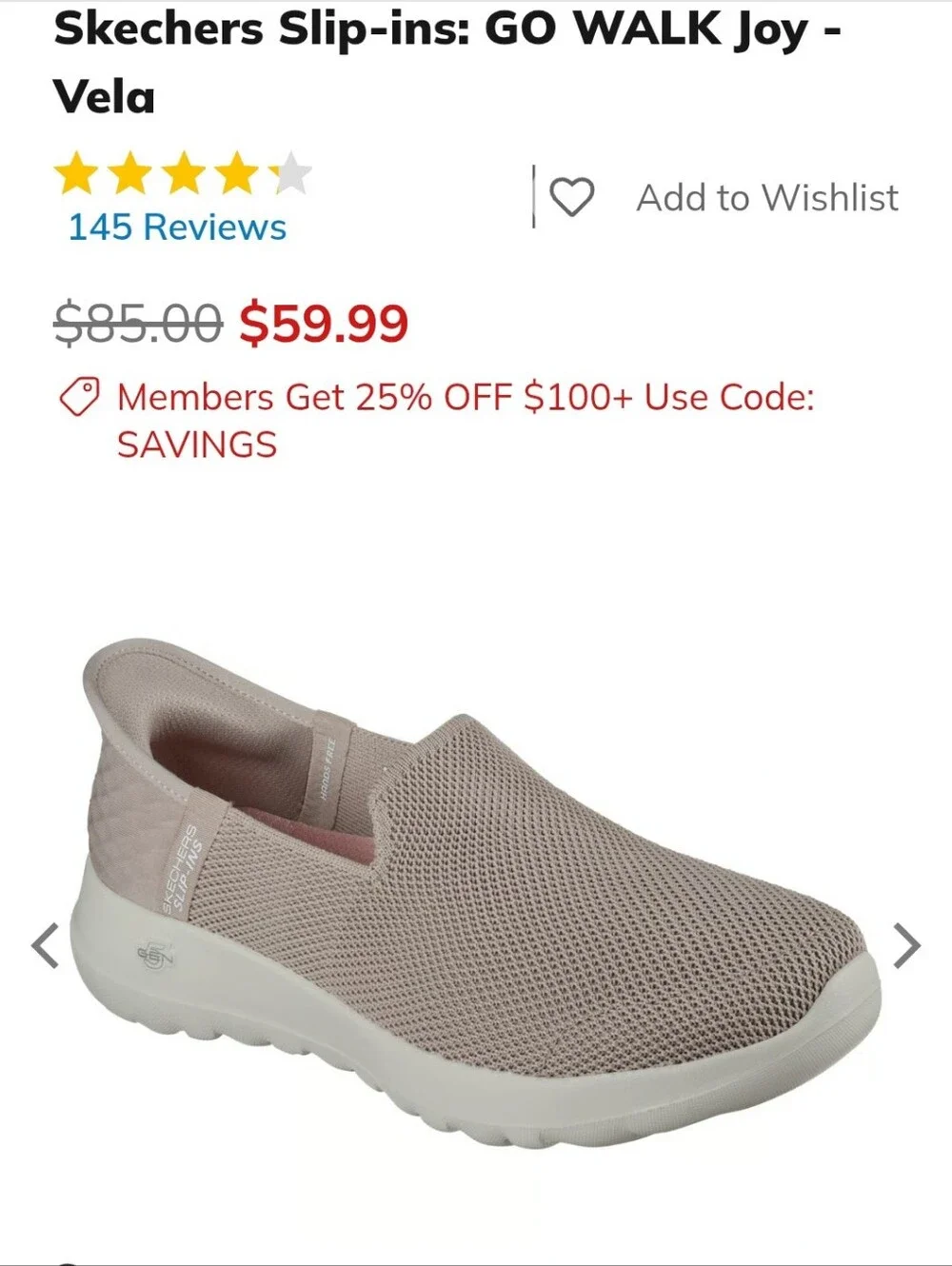 Skechers light pink